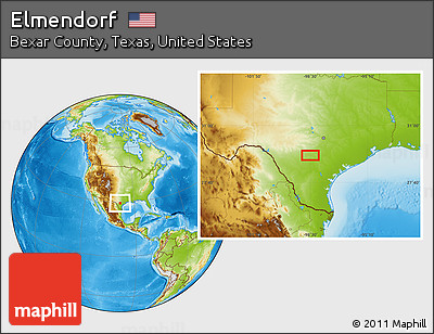 Physical Location Map of Elmendorf