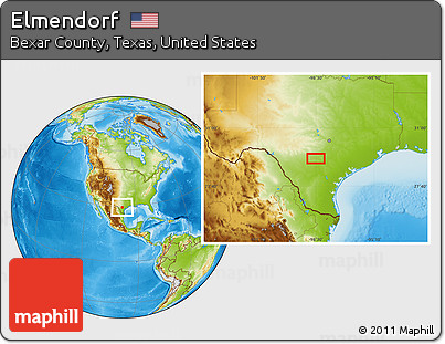 Physical Location Map of Elmendorf