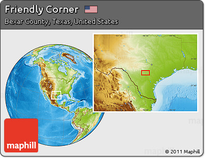 Physical Location Map of Friendly Corner