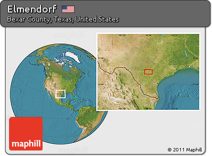Satellite Location Map of Elmendorf