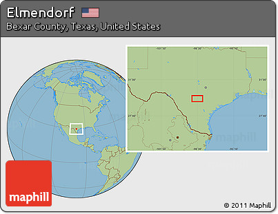 Savanna Style Location Map of Elmendorf