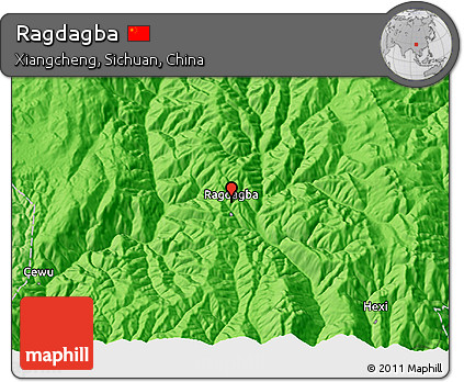 Political 3D Map of Ragdagba