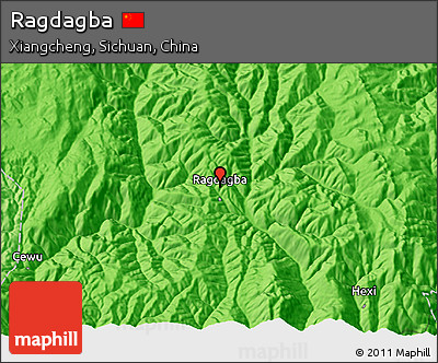Political 3D Map of Ragdagba