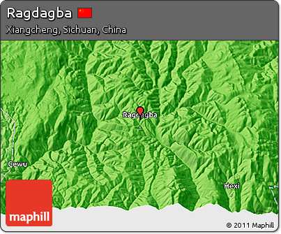 Political 3D Map of Ragdagba