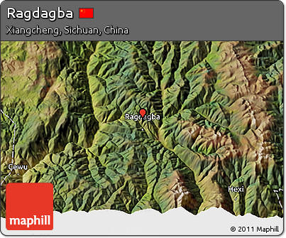 Satellite 3D Map of Ragdagba