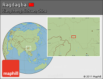 Savanna Style Location Map of Ragdagba