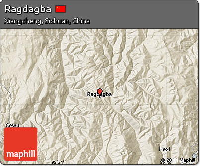 Shaded Relief Map of Ragdagba