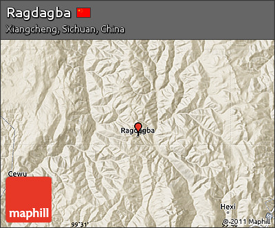 Shaded Relief Map of Ragdagba