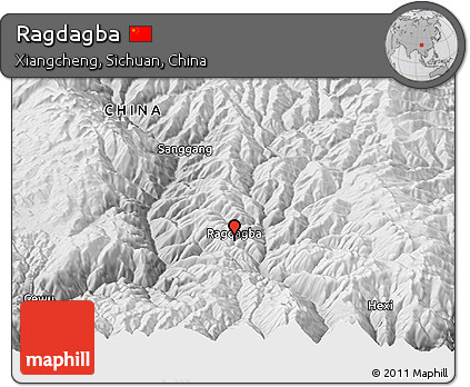 Physical Panoramic Map of Ragdagba