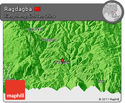 Political Panoramic Map of Ragdagba