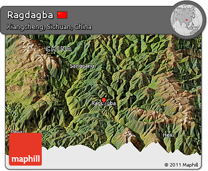 Satellite Panoramic Map of Ragdagba