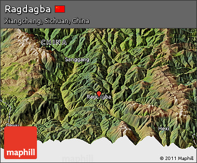 Satellite Panoramic Map of Ragdagba