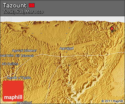 Physical 3D Map of Tazount