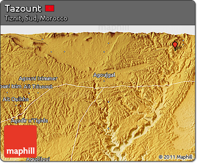 Physical 3D Map of Tazount