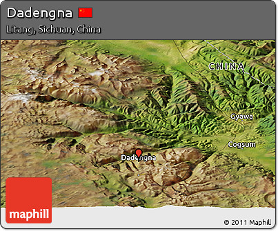 Satellite Panoramic Map of Dadengna