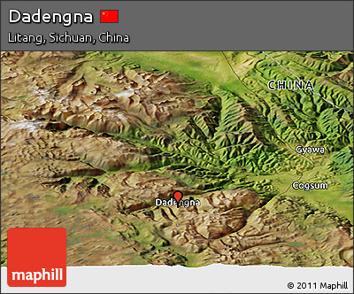 Satellite Panoramic Map of Dadengna