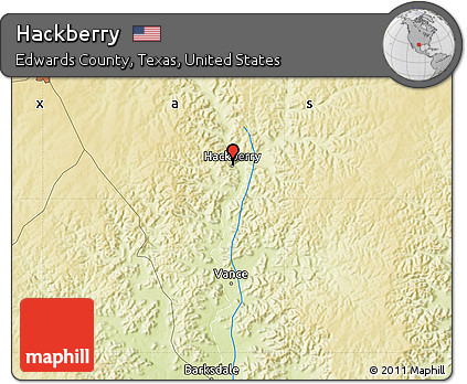 Physical Map of Hackberry
