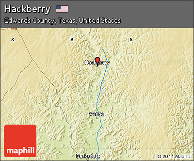 Physical Map of Hackberry