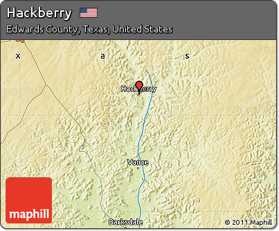 Physical Map of Hackberry