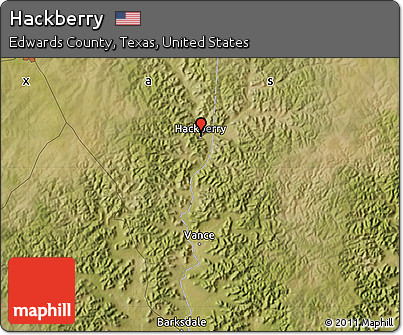 Satellite Map of Hackberry