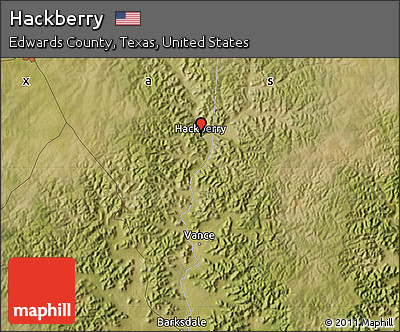Satellite Map of Hackberry