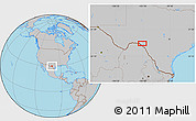 Gray Location Map of the area around 29° 44' 59" N, 101° 4' 29" W