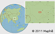 Savanna Style Location Map of the area around 29° 44' 59" N, 102° 55' 30" E