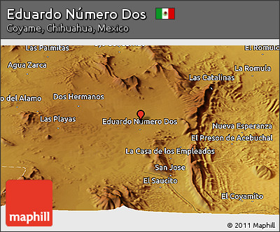 Physical Panoramic Map of Eduardo Número Dos