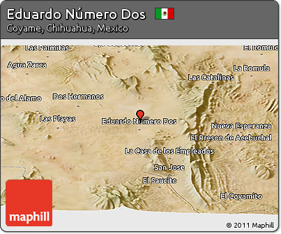 Satellite Panoramic Map of Eduardo Número Dos
