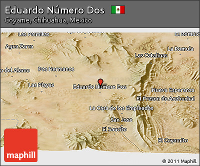 Satellite Panoramic Map of Eduardo Número Dos