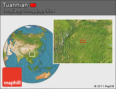Satellite Location Map of Tuannian