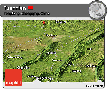 Satellite Panoramic Map of Tuannian