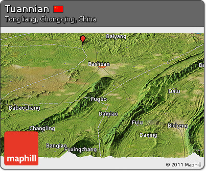 Satellite Panoramic Map of Tuannian