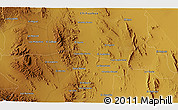 Physical 3D Map of the area around 29° 44' 59" N, 106° 10' 30" W