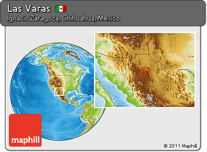 Physical Location Map of Las Varas