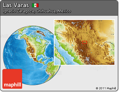 Physical Location Map of Las Varas