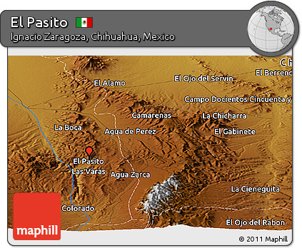 Physical Panoramic Map of El Pasito