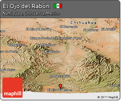 Satellite Panoramic Map of El Ojo Del Rabón