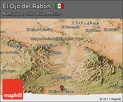 Satellite Panoramic Map of El Ojo Del Rabón