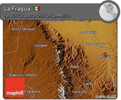 Physical 3D Map of La Fragua