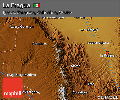 Physical 3D Map of La Fragua