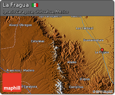 Physical 3D Map of La Fragua