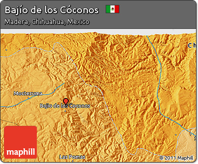 Political 3D Map of Bajío De Los Cóconos