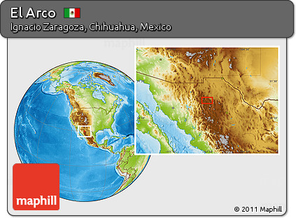 Physical Location Map of El Arco