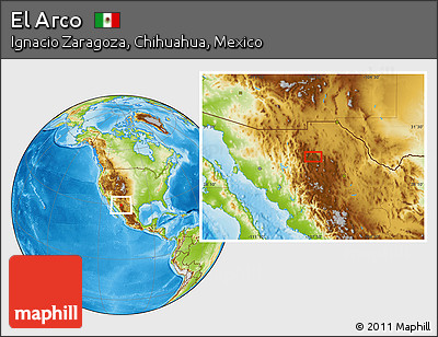 Physical Location Map of El Arco