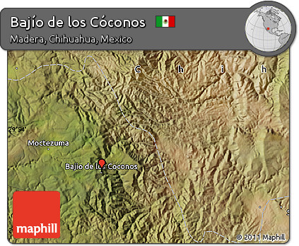 Satellite Map of Bajío De Los Cóconos