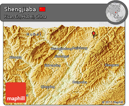 Physical 3D Map of Shengjiaba