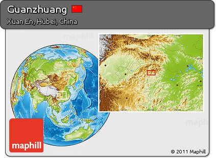 Physical Location Map of Guanzhuang
