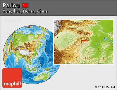 Physical Location Map of Pailou