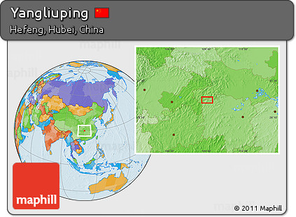 Political Location Map of Yangliuping